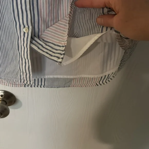 Madewell Striped Red, White and Blue Shirtdress Size Small Like New - Picture 3 of 5